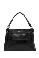 Kadın Siyah Uzun Askılı Baskılı Omuz Çantası | Derimod Kadın Siyah Uzun Askılı Baskılı Omuz Çantası | Derimod