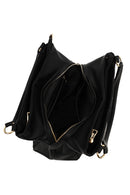 Kadın Siyah Uzun Askılı Baskılı Omuz Çantası | Derimod Kadın Siyah Uzun Askılı Baskılı Omuz Çantası | Derimod