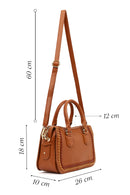 Women's Tan Long Strap Knitted Detail Shoulder Bag | Derimod Women's Tan Long Strap Knitted Detail Shoulder Bag | Derimod