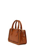 Women's Tan Long Strap Knitted Detail Shoulder Bag | Derimod Women's Tan Long Strap Knitted Detail Shoulder Bag | Derimod