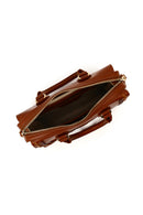 Women's Tan Long Strap Knitted Detail Shoulder Bag | Derimod Women's Tan Long Strap Knitted Detail Shoulder Bag | Derimod