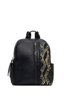 Women's Black Patterned Backpack | Derimod Women's Black Patterned Backpack | Derimod