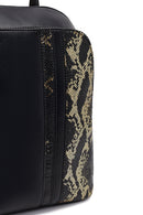 Women's Black Patterned Backpack | Derimod Women's Black Patterned Backpack | Derimod