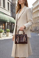 Women's Burgundy Long Strap Crocodile Pattern Mini Shoulder Bag | Derimod Women's Burgundy Long Strap Crocodile Pattern Mini Shoulder Bag | Derimod