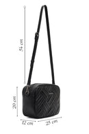 Women's Black Long Strapped Quilted Crossbody Bag | Derimod Women's Black Long Strapped Quilted Crossbody Bag | Derimod