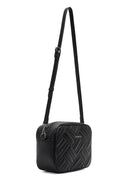 Women's Black Long Strapped Quilted Crossbody Bag | Derimod Women's Black Long Strapped Quilted Crossbody Bag | Derimod