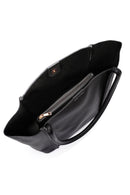 Kadın Siyah Desenli Omuz Çantası | Derimod Kadın Siyah Desenli Omuz Çantası | Derimod