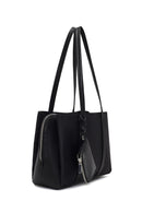 Women's Black Accessorized Classic Shoulder Bag | Derimod Women's Black Accessorized Classic Shoulder Bag | Derimod