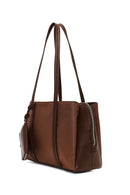 Women's Brown Accessorized Classic Shoulder Bag | Derimod Women's Brown Accessorized Classic Shoulder Bag | Derimod