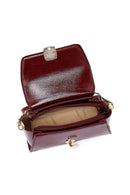 Kadın Bordo Uzun Askılı Rugan Mini Çapraz Çanta | Derimod Kadın Bordo Uzun Askılı Rugan Mini Çapraz Çanta | Derimod