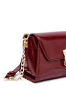 Kadın Bordo Uzun Askılı Rugan Mini Çapraz Çanta | Derimod Kadın Bordo Uzun Askılı Rugan Mini Çapraz Çanta | Derimod