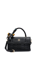 Woman Black Long Strap Printed Crossbody Bag | Derimod Woman Black Long Strap Printed Crossbody Bag | Derimod