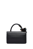 Woman Black Long Strap Printed Crossbody Bag | Derimod Woman Black Long Strap Printed Crossbody Bag | Derimod