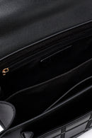 Woman Black Long Strap Printed Crossbody Bag | Derimod Woman Black Long Strap Printed Crossbody Bag | Derimod