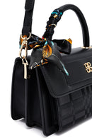 Woman Black Long Strap Printed Crossbody Bag | Derimod Woman Black Long Strap Printed Crossbody Bag | Derimod