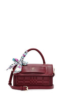 Kadın Bordo Uzun Askılı Baskılı Çapraz Çanta | Derimod Kadın Bordo Uzun Askılı Baskılı Çapraz Çanta | Derimod