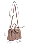 Kadın Vizon Uzun Askılı Örgü Detaylı Kol Çantası | Derimod Kadın Vizon Uzun Askılı Örgü Detaylı Kol Çantası | Derimod