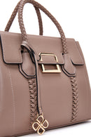 Kadın Vizon Uzun Askılı Örgü Detaylı Kol Çantası | Derimod Kadın Vizon Uzun Askılı Örgü Detaylı Kol Çantası | Derimod