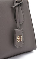 Woman Grey Long Strap Classic Shoulder Bag | Derimod Woman Grey Long Strap Classic Shoulder Bag | Derimod