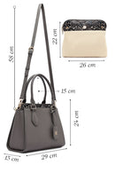 Woman Grey Long Strap Classic Shoulder Bag | Derimod Woman Grey Long Strap Classic Shoulder Bag | Derimod