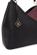 Women's Black Short and Long Strapped Shoulder Bag | Derimod Women's Black Short and Long Strapped Shoulder Bag | Derimod