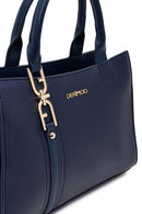 Women's Navy Blue Long Strap Classic Shoulder Bag | Derimod Women's Navy Blue Long Strap Classic Shoulder Bag | Derimod