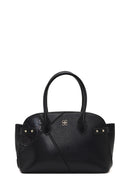 Women's Black Long Strapped Patterned Shoulder Bag | Derimod Women's Black Long Strapped Patterned Shoulder Bag | Derimod