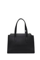 Kadın Siyah Uzun Askılı Desenli Kol Çantası | Derimod Kadın Siyah Uzun Askılı Desenli Kol Çantası | Derimod