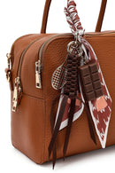 Women's Tan Long Strap Charm Classic Shoulder Bag | Derimod Women's Tan Long Strap Charm Classic Shoulder Bag | Derimod