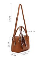 Women's Tan Long Strap Charm Classic Shoulder Bag | Derimod Women's Tan Long Strap Charm Classic Shoulder Bag | Derimod