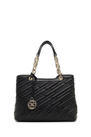 Women's Black Long Strap Printed Sleeve Bag | Derimod Women's Black Long Strap Printed Sleeve Bag | Derimod