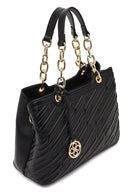 Women's Black Long Strap Printed Sleeve Bag | Derimod Women's Black Long Strap Printed Sleeve Bag | Derimod