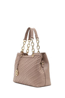 Women's Gray Long Strap Printed Shoulder Bag | Derimod Women's Gray Long Strap Printed Shoulder Bag | Derimod