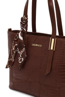 Kadın Kahverengi Uzun Askılı Baskılı Omuz Çantası | Derimod Kadın Kahverengi Uzun Askılı Baskılı Omuz Çantası | Derimod