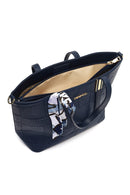 Kadın Lacivert Uzun Askılı Baskılı Omuz Çantası | Derimod Kadın Lacivert Uzun Askılı Baskılı Omuz Çantası | Derimod