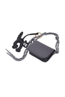 Women's Gray Long Strapped Plush Shoulder Bag with Charms | Derimod Women's Gray Long Strapped Plush Shoulder Bag with Charms | Derimod