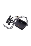 Women's Gray Long Strapped Plush Shoulder Bag with Charms | Derimod Women's Gray Long Strapped Plush Shoulder Bag with Charms | Derimod