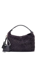 Women's Gray Long Strapped Plush Shoulder Bag with Charms | Derimod Women's Gray Long Strapped Plush Shoulder Bag with Charms | Derimod