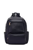 Women's Navy Blue Charm Backpack | Derimod Women's Navy Blue Charm Backpack | Derimod