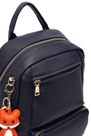 Women's Navy Blue Charm Backpack | Derimod Women's Navy Blue Charm Backpack | Derimod