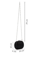 Women's Black Stone Long Strap Mini Clutch Bag | Derimod Women's Black Stone Long Strap Mini Clutch Bag | Derimod