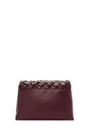 Kadın Bordo Uzun Zincir Askılı Örgülü Çapraz Çanta | Derimod Kadın Bordo Uzun Zincir Askılı Örgülü Çapraz Çanta | Derimod