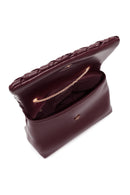 Kadın Bordo Uzun Zincir Askılı Örgülü Çapraz Çanta | Derimod Kadın Bordo Uzun Zincir Askılı Örgülü Çapraz Çanta | Derimod