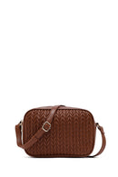 Woman Brown Long Strap Quilted Crossbody Bag | Derimod Woman Brown Long Strap Quilted Crossbody Bag | Derimod