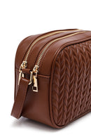 Woman Brown Long Strap Quilted Crossbody Bag | Derimod Woman Brown Long Strap Quilted Crossbody Bag | Derimod