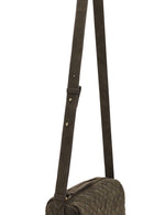 Women's Dark Gray Long Strapped Knitted Suede Crossbody Bag | Derimod Women's Dark Gray Long Strapped Knitted Suede Crossbody Bag | Derimod