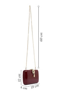 Women's Burgundy Accessory Detailed Long Chain Strap Mini Evening Clutch Bag | Derimod Women's Burgundy Accessory Detailed Long Chain Strap Mini Evening Clutch Bag | Derimod