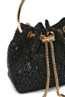 Kadın Siyah Uzun Zincir Askılı Taşlı Mini Abiye Çanta | Derimod Kadın Siyah Uzun Zincir Askılı Taşlı Mini Abiye Çanta | Derimod