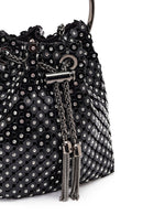 Kadın Siyah Uzun Zincir Askılı Taşlı Mini Abiye Kol Çantası | Derimod Kadın Siyah Uzun Zincir Askılı Taşlı Mini Abiye Kol Çantası | Derimod