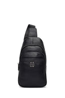 Men's Black Leather Crossbody Bag | Derimod Men's Black Leather Crossbody Bag | Derimod